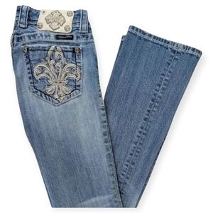 Miss Me Size 25 JO5110B2 Boot Cut Jeans Lightly Distressed Tall